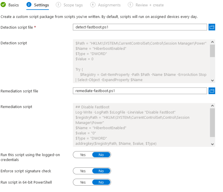 Disable Windows FastBoot via Intune Remediations - Andrew Taylor