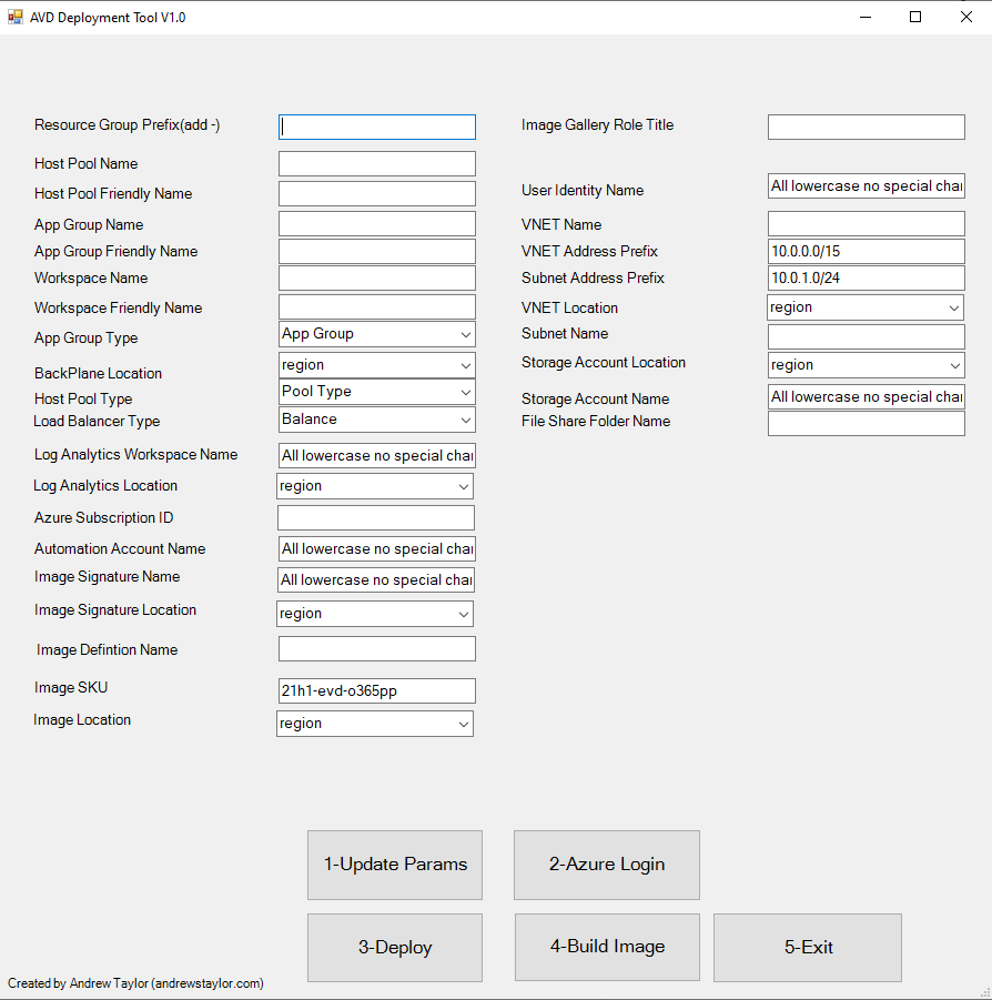 Building an AVD environment using Powershell, Bicep and Image Builder