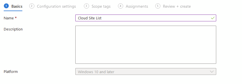 intune edge site to zone assignment list